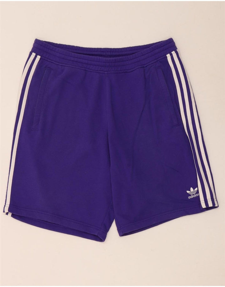 ADIDAS Mens Sport Shorts Grande Algodão Roxo