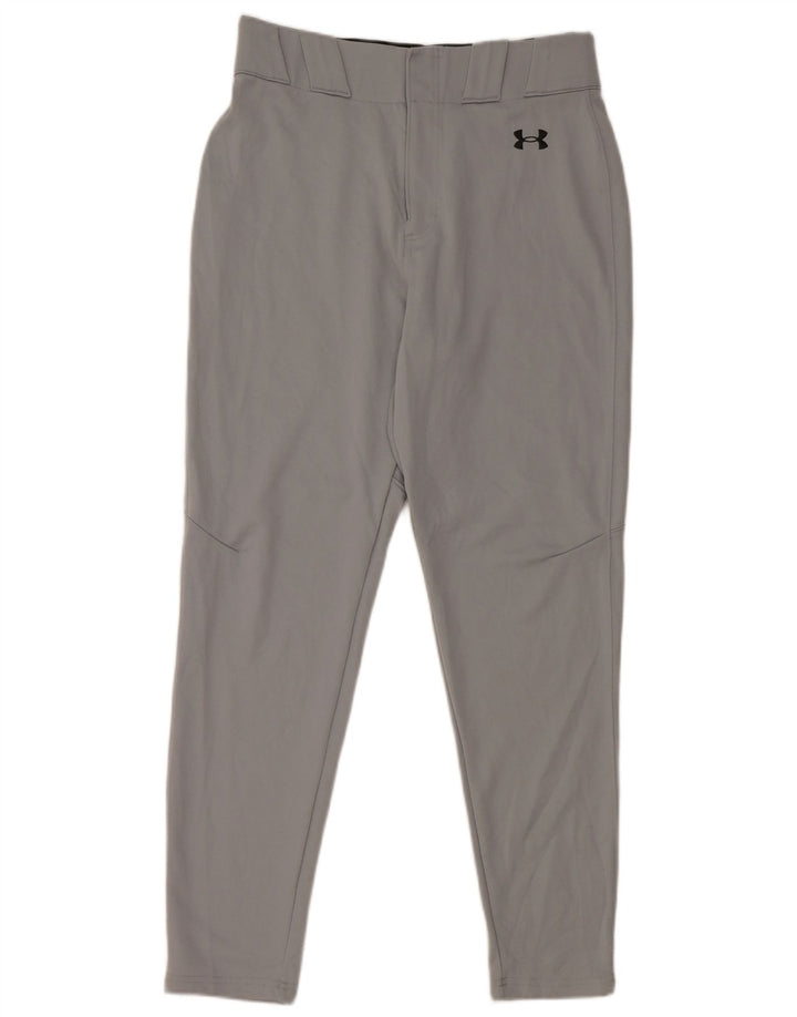 Calça de treino masculina UNDER ARMOUR poliéster cinza médio