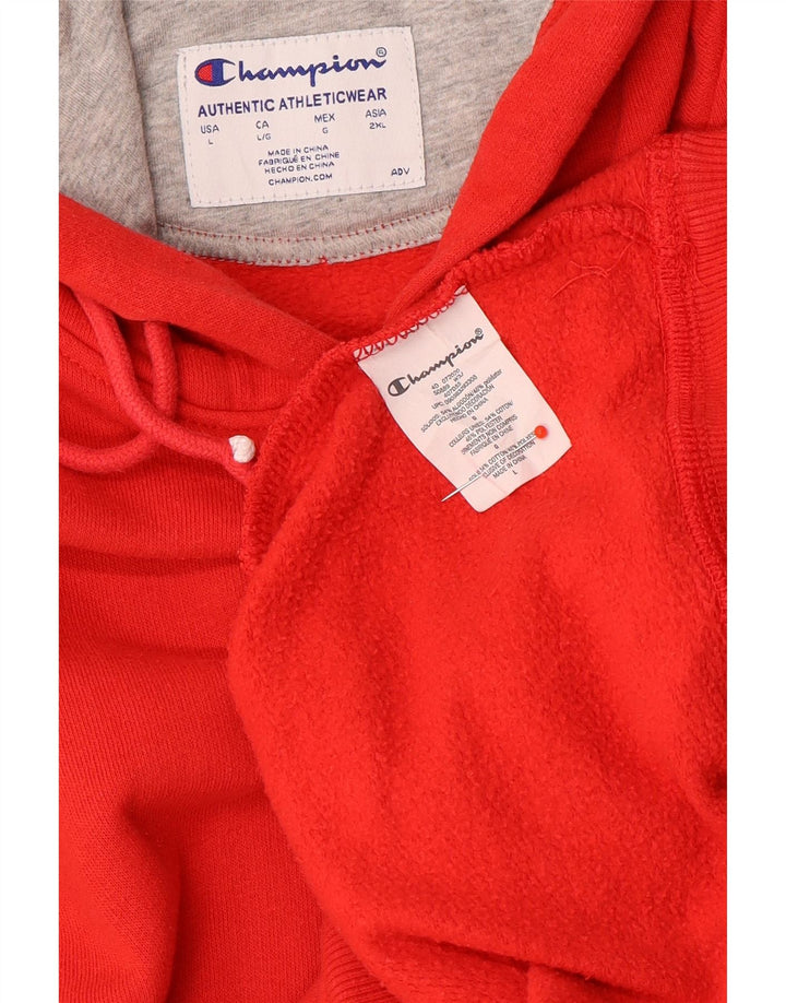 Jumper masculino com capuz Champion grande algodão vermelho