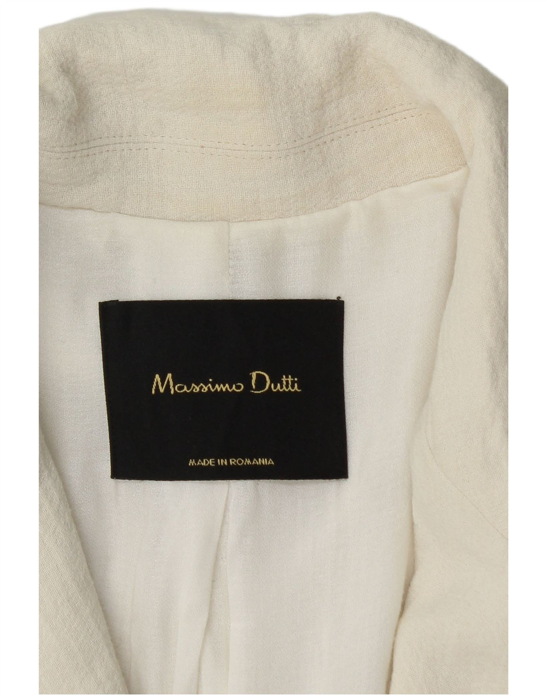 Casaco feminino MASSIMO DUTTI com peito duplo UK 14 médio branco
