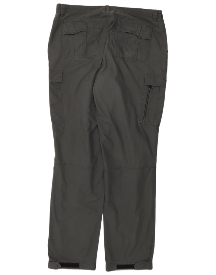 Calça cargo masculina Jack Wolfskin para caminhada W38 L35 poliéster cinza
