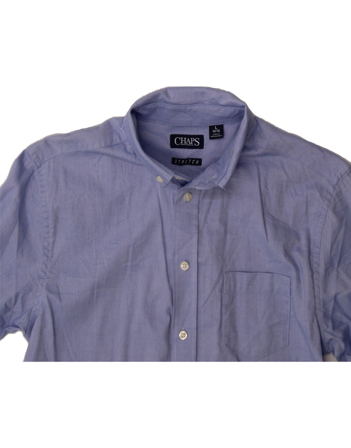 CHAPS Boys Shirt 14-15 Years Large  Purple Cotton Vintage Chaps and Second-Hand Chaps from Messina Hembry 
