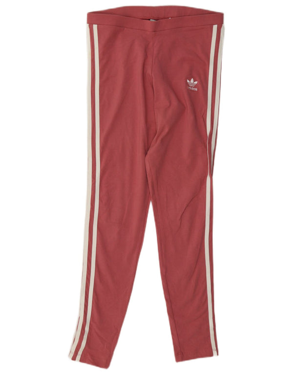 Leggings Adidas Femininas UK 10 Pequenas Algodão Rosa