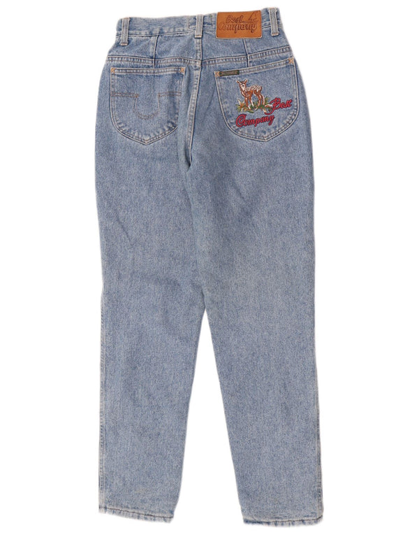 Jeans cônicos femininos Best Company W28 L28 azul