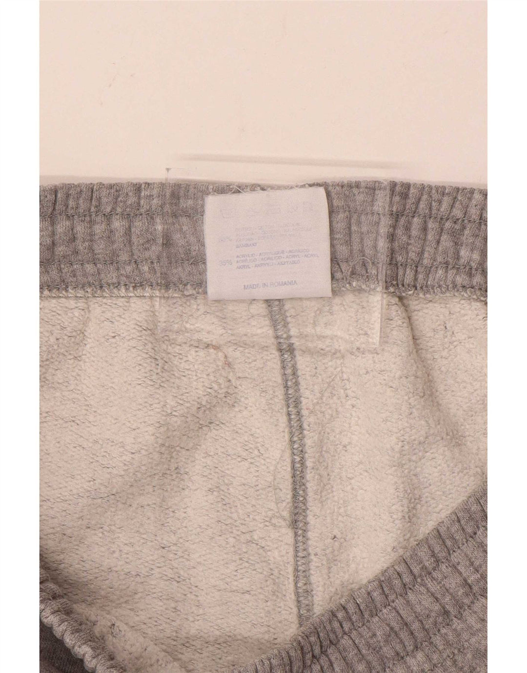 Calça de treino feminina Champion UK 14 algodão manchado cinza médio