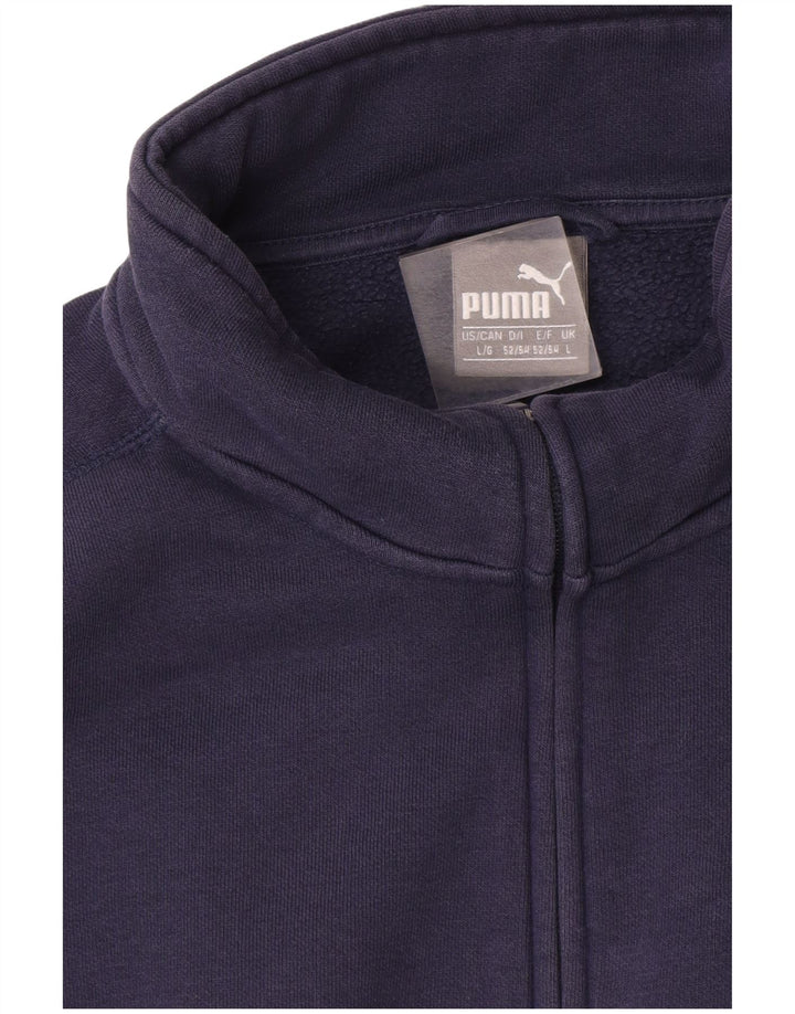 Puma Mens Tracksuit Top Jacket Grande Algodão Azul Marinho