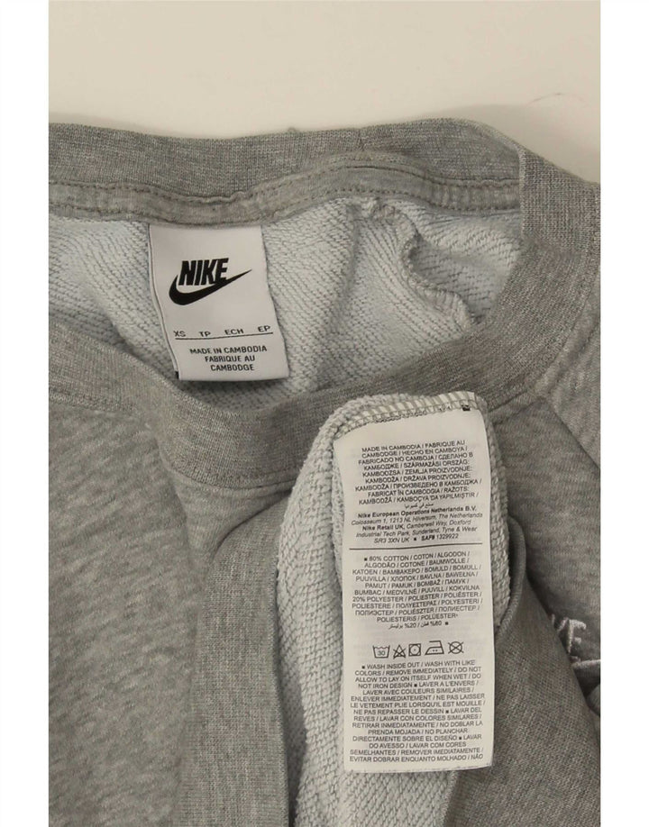 Moletom feminino Nike Jumper UK 6 XS cinza algodão