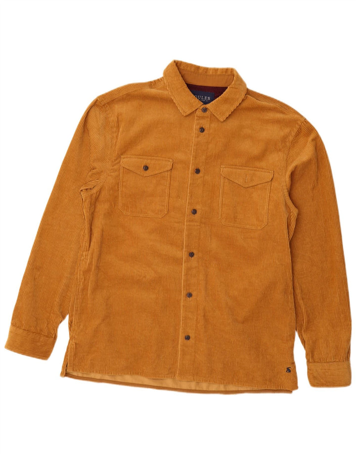 JOULES Camisa masculina de veludo cotelê grande algodão marrom