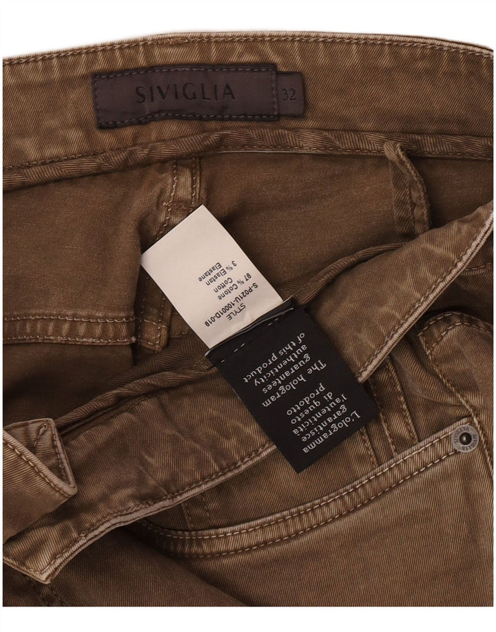 SIVIGLIA Jeans Slim Feminino W32 L33 Algodão Bege
