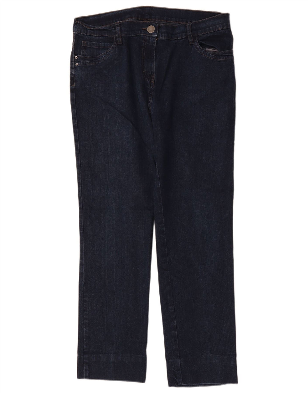 Jeans retos femininos Marks & Spencer Reino Unido 14 grande W32 L27 azul marinho