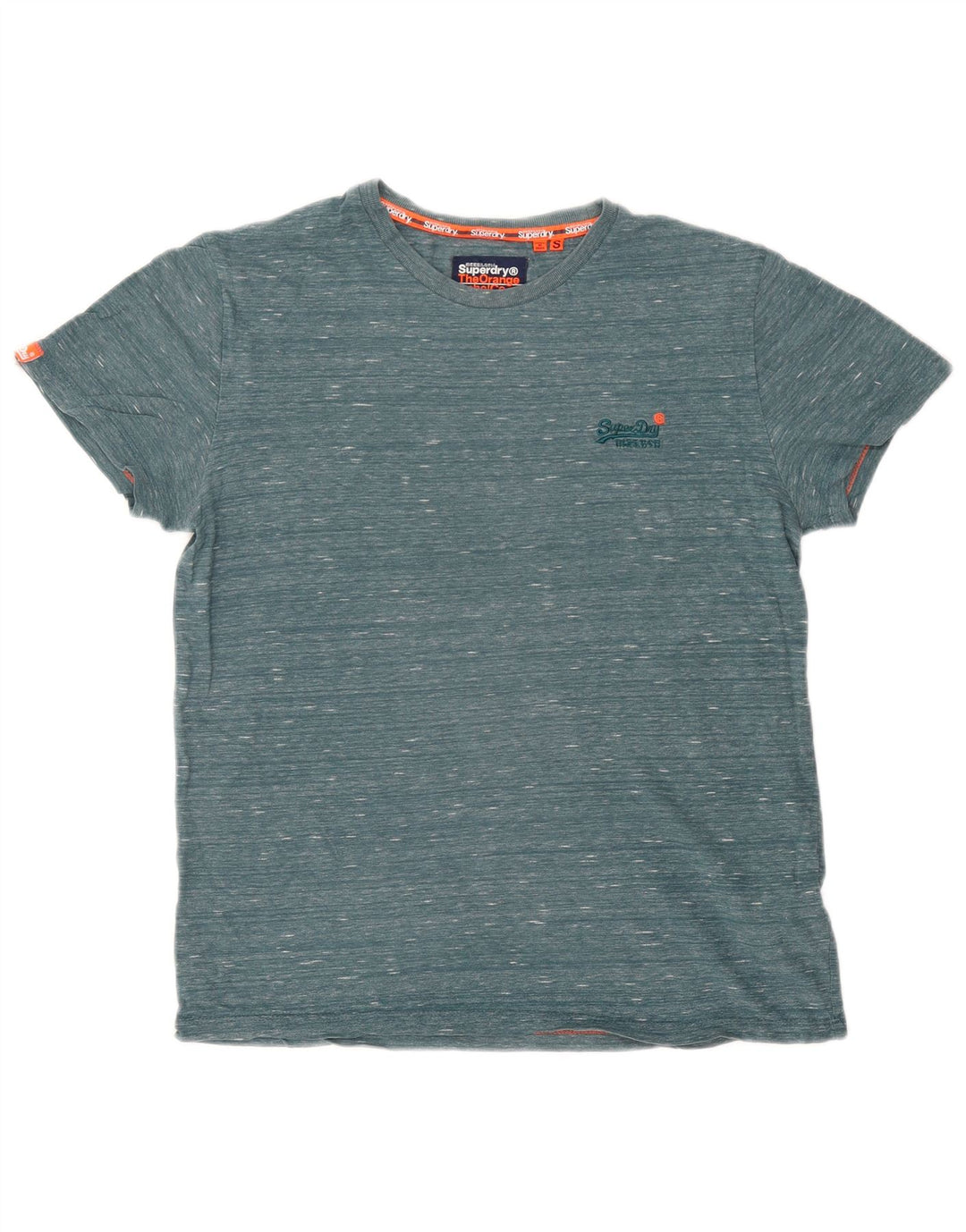 Camiseta masculina Superdry Top pequeno verde manchado