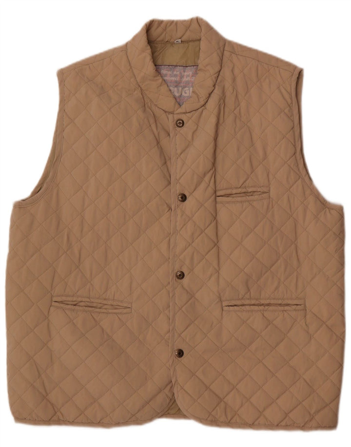 Colete acolchoado masculino Brugi UK 42 XL poliéster bege