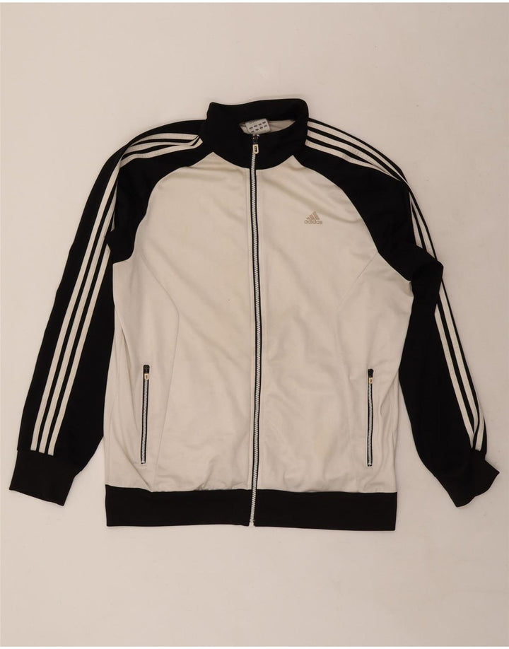 Adidas Mens Tracksuit Top Jacket UK 46/48 XL Branco Poliéster
