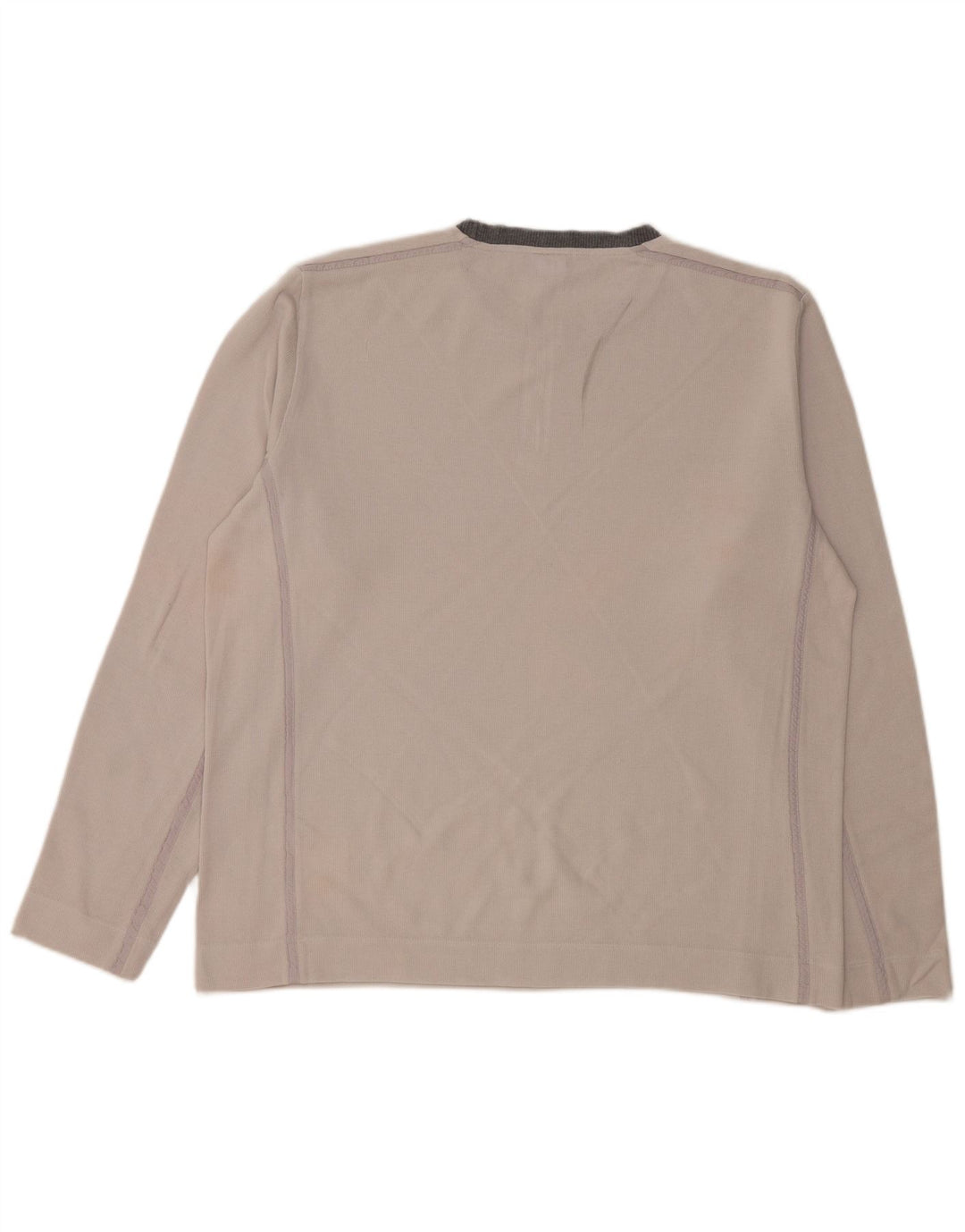 HUGO BOSS Top masculino de manga comprida XL off white algodão colorblock