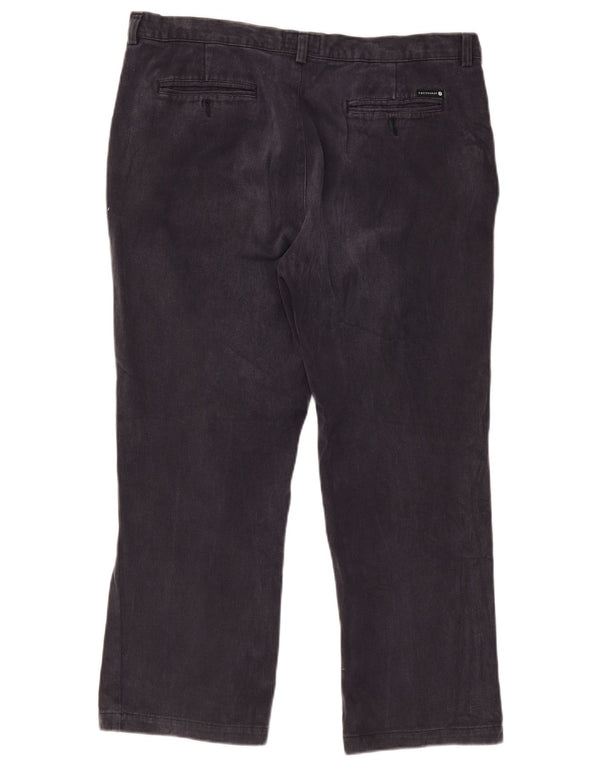 Trussardi Calça Chino Masculina Reta IT 56 3XL W46 L28 Azul Marinho