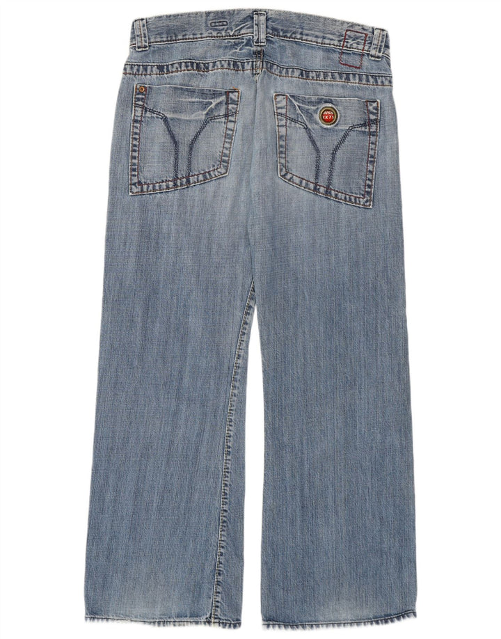 Miss Sixty Calça jeans feminina Perkinks solta W32 L31 algodão azul