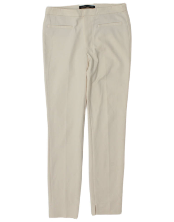 Calça feminina casual skinny Zara EU 34 2XS W24 L29 branco