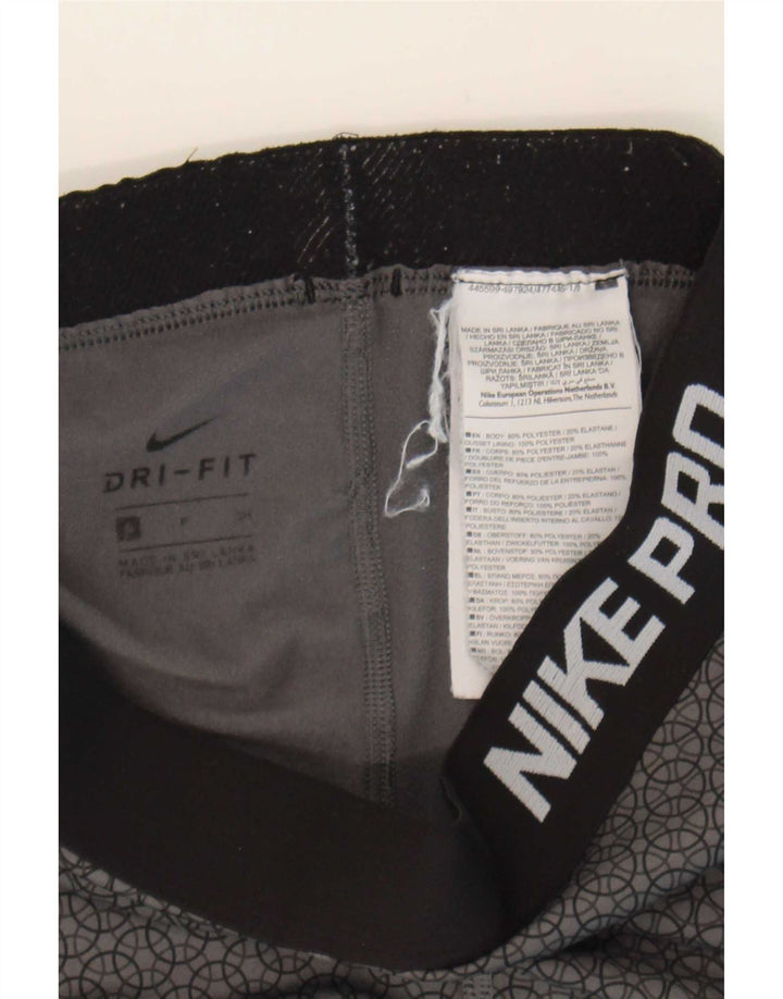 Leggings Nike Dri Fit Graphic UK 8 Pequenas Cinza Geométrica Poliéster