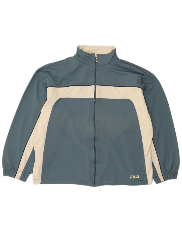 Fila Mens Loose Fit Tracksuit Top Jacket Grande Azul Colourblock Poliéster