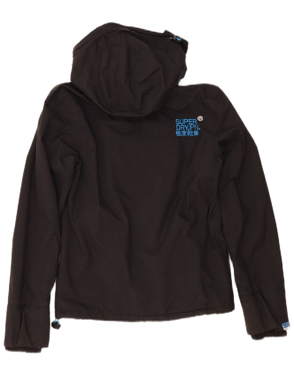 Jaqueta corta-vento feminina Superdry com capuz e capuz UK 10 pequena preta