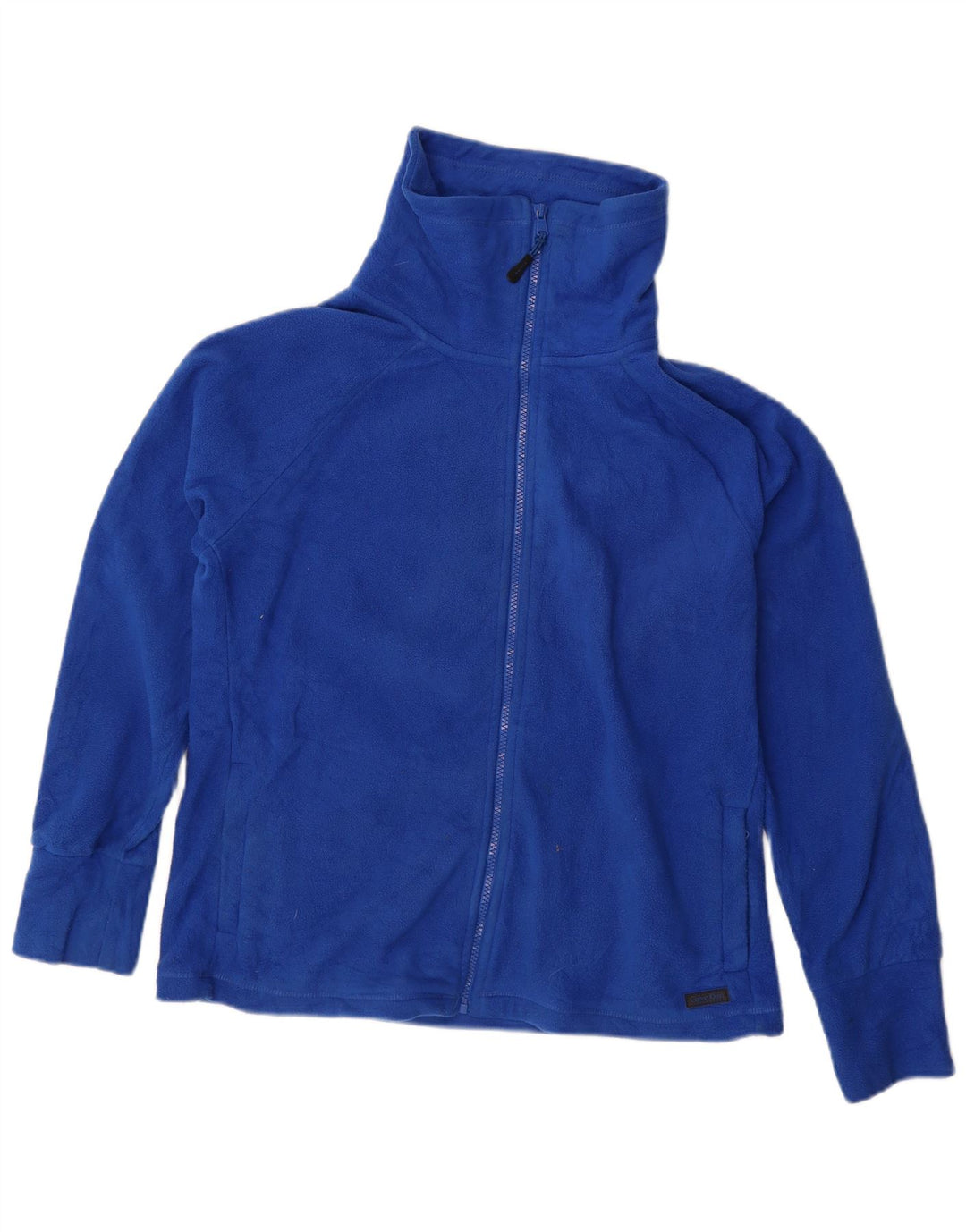 Jaqueta feminina de lã gráfica CALVIN KLEIN Reino Unido 14 poliéster azul médio