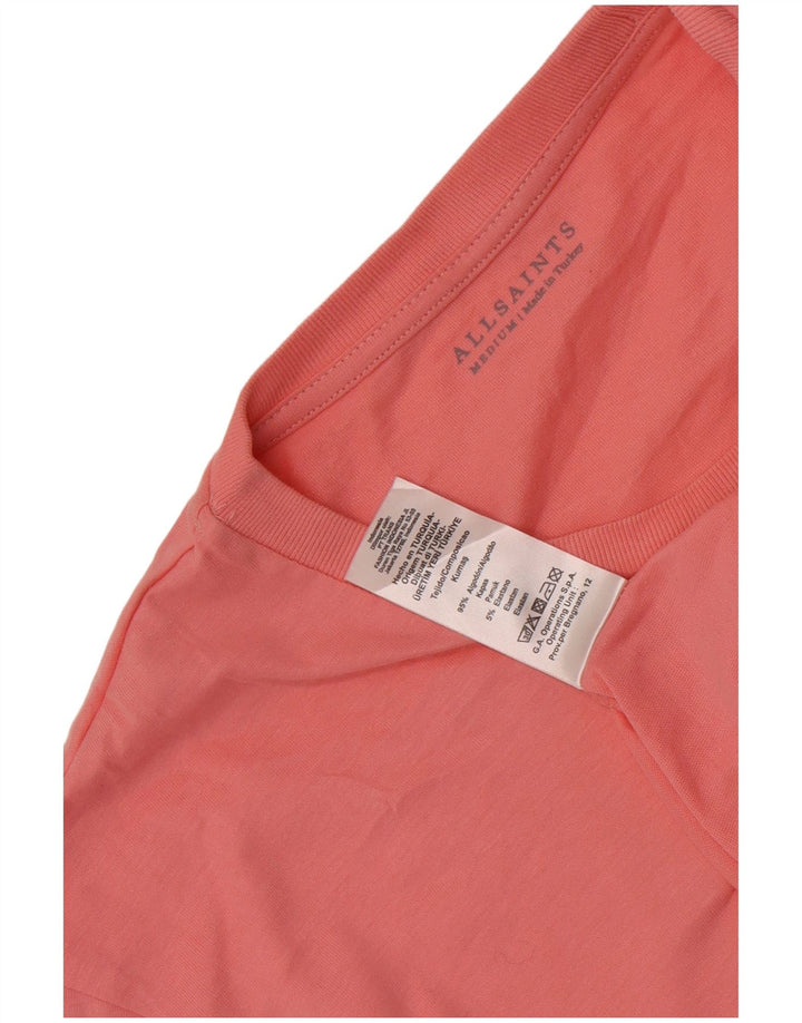 Camiseta masculina All Saints Top médio algodão rosa