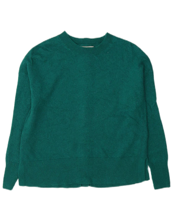 Suéter feminino Hobbs com gola redonda e gola redonda, Reino Unido 6 XS, lã verde