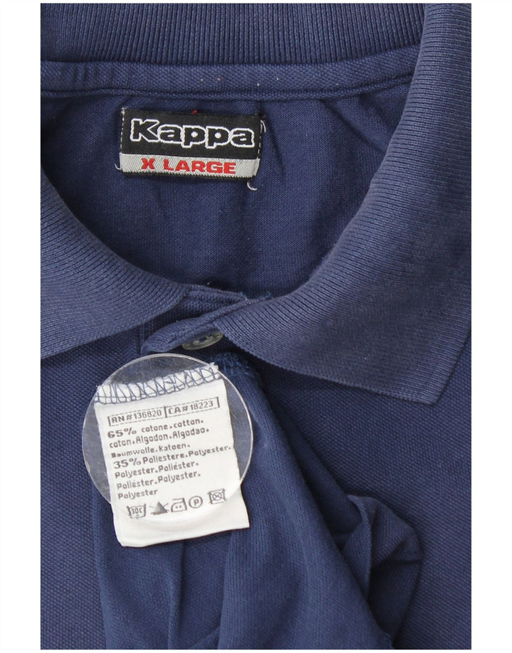 Camisa polo masculina KAPPA XL azul marinho algodão