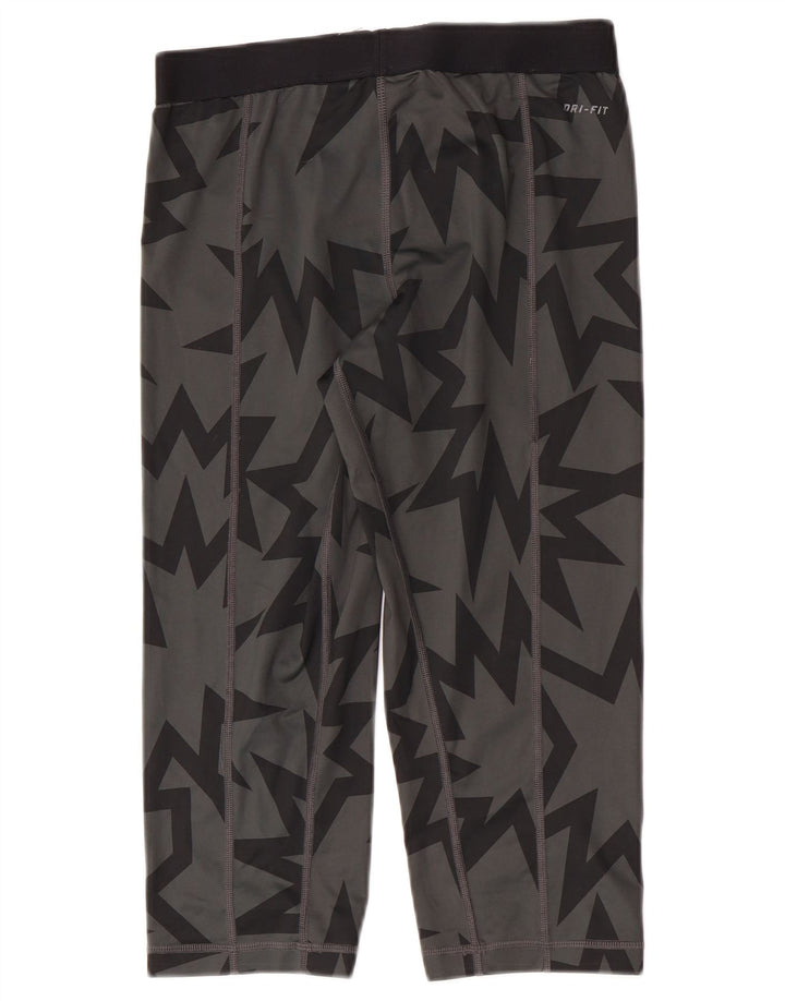 Leggings Nike Dri Fit Capri UK 12 Médio Cinza Geométrico Poliéster