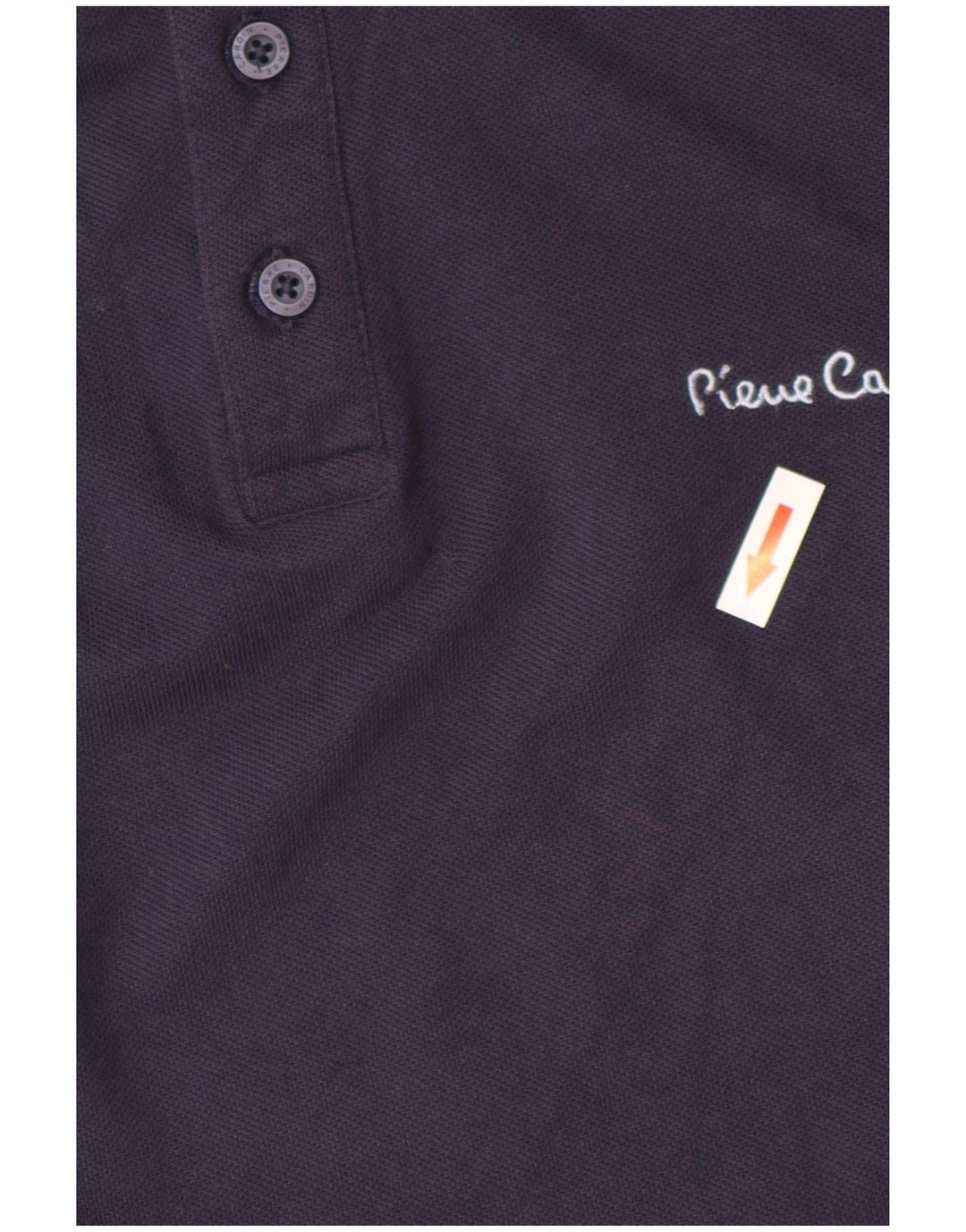 Camisa polo masculina Pierre Cardin de manga comprida regular fit azul marinho médio