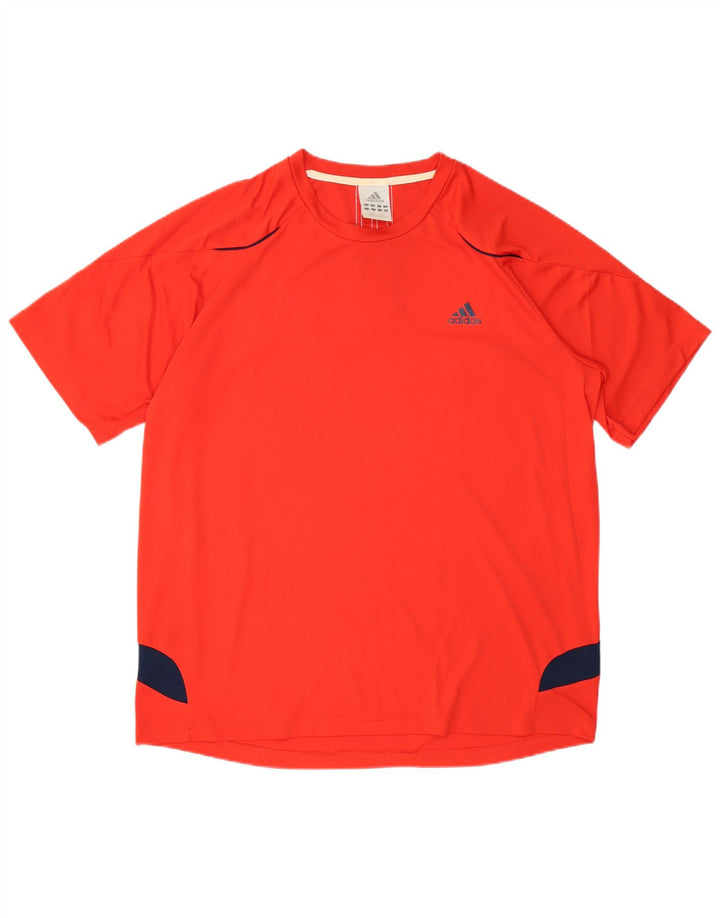 Adidas Mens Camiseta Top XL Vermelho Colorblock