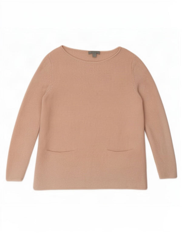 Suéter feminino Cos com gola canoa UK 6 XS lã bege