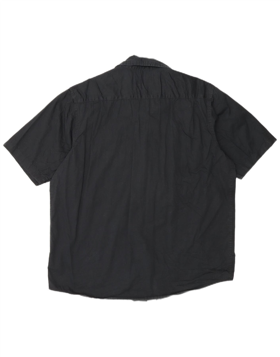 Wrangler Camisa masculina de manga curta grande algodão preto