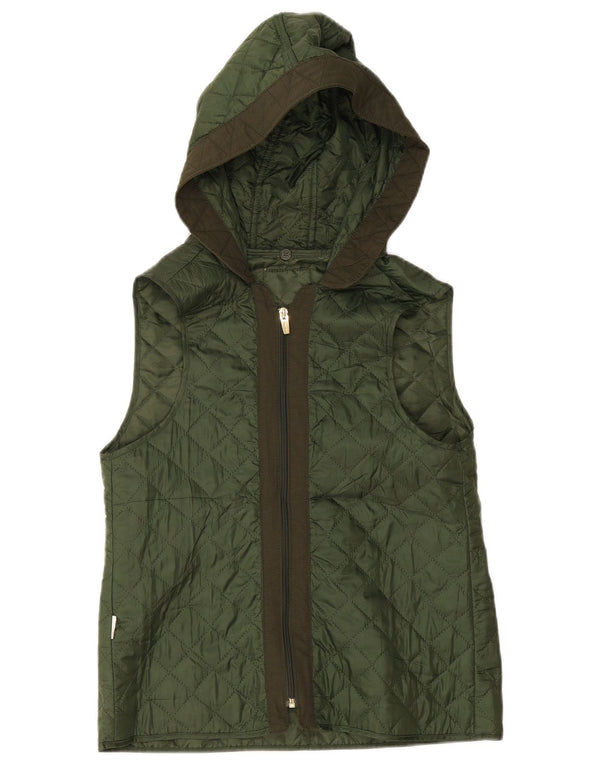 Colete acolchoado Zara Boys com capuz e forro 13-14 anos verde