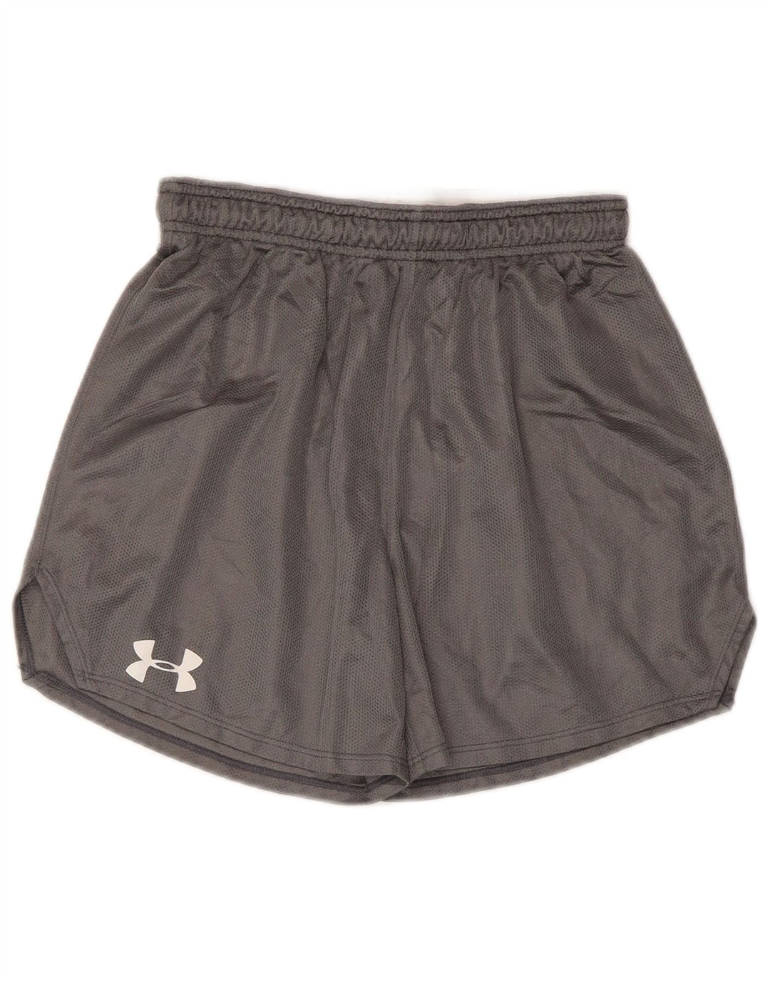 Shorts esportivos femininos UNDER ARMOUR UK 10 poliéster cinza pequeno