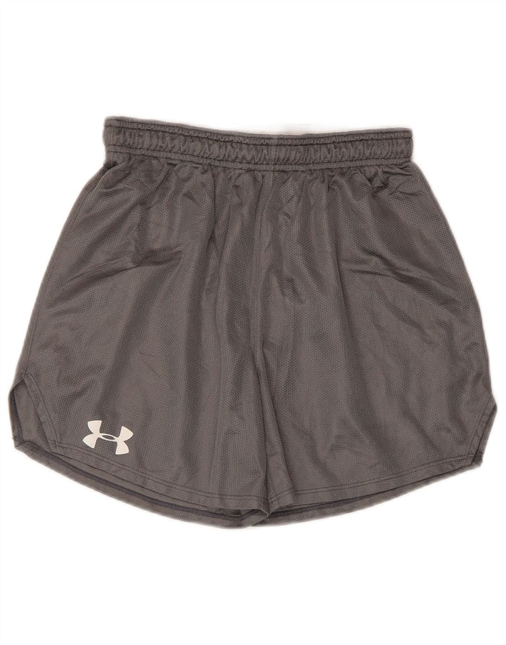 Shorts esportivos femininos UNDER ARMOUR UK 10 poliéster cinza pequeno