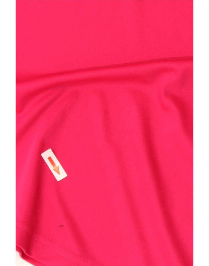 Camiseta masculina Adidas Climalite Top médio rosa colorblock poliéster