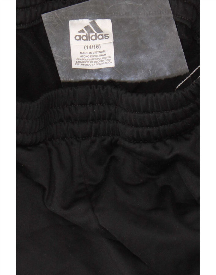Calças de treino Adidas Boys 12-13 anos grandes poliéster preto