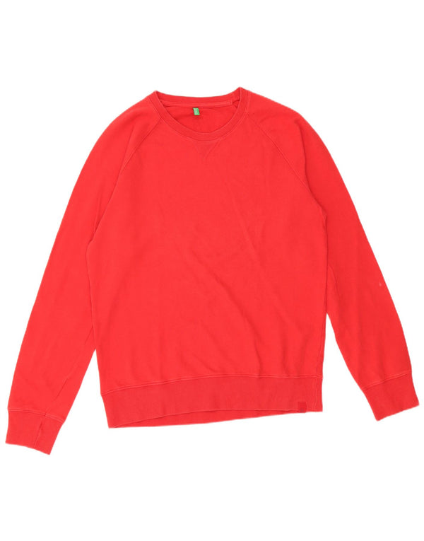 Benetton moletom masculino jumper grande algodão vermelho