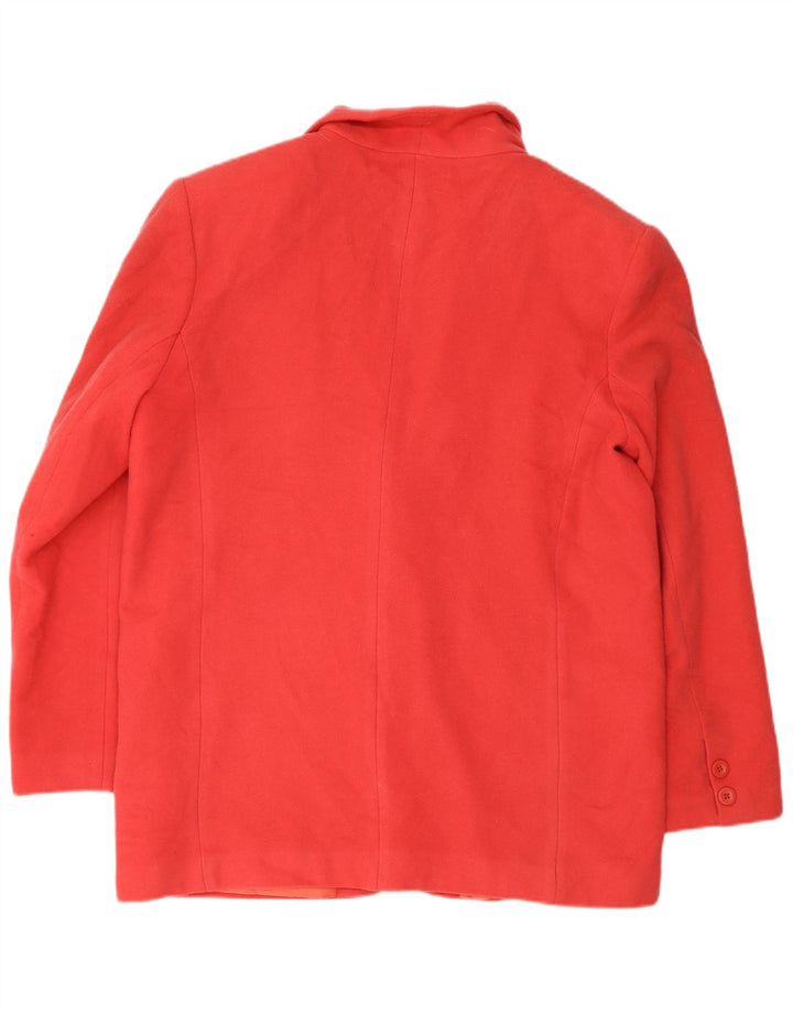 Jaqueta blazer feminina vintage com 2 botões IT 48 XL lã vermelha