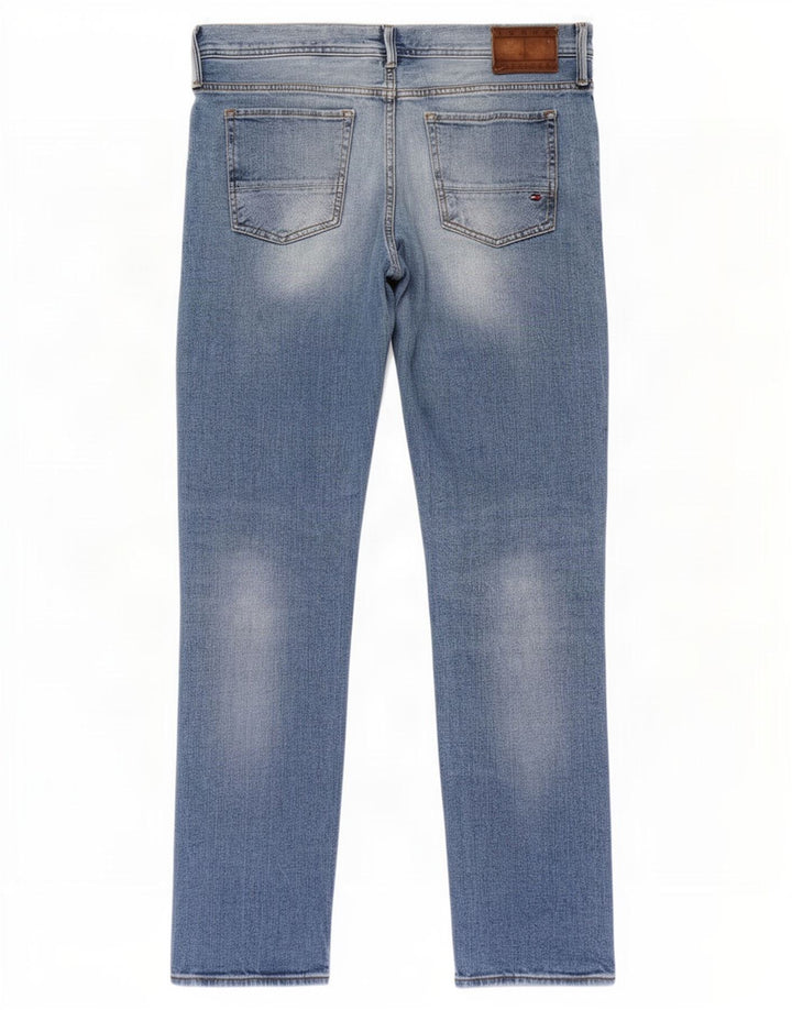 Tommy Hilfiger Masculino Slim Jeans W36 L30 Azul Algodão
