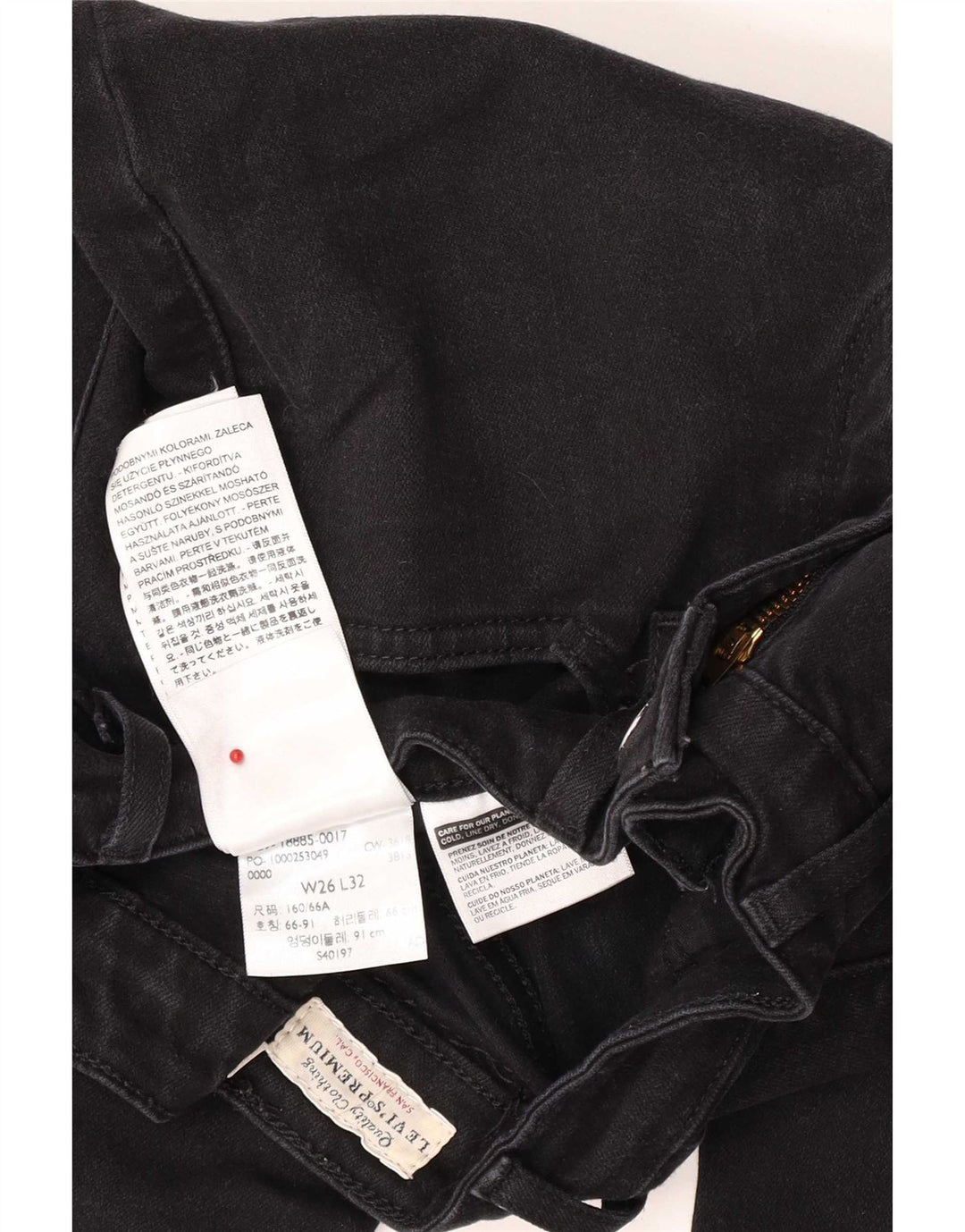 Calça jeans feminina Levi's 715 Bootcut W26 L32 algodão preto