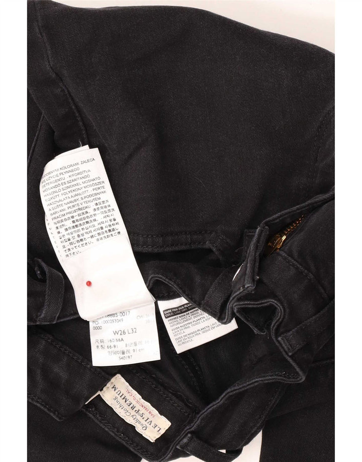Calça jeans feminina Levi's 715 Bootcut W26 L32 algodão preto