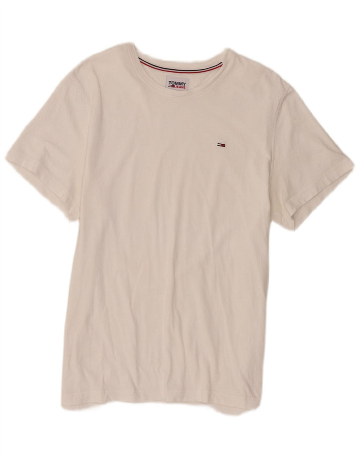 Tommy Hilfiger Camiseta masculina grande de algodão branco
