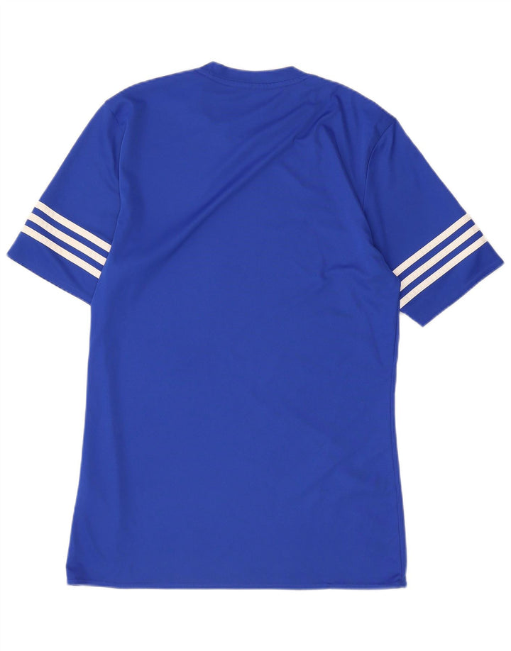 Camiseta Adidas Masculina Climalite Top Pequeno Azul Poliéster