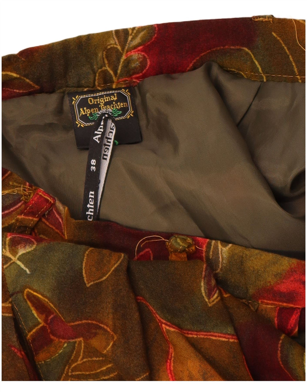 Saia feminina ORIGINAL ALPEN TRACHTEN em linha A EU 38 Médio W26 Borgonha