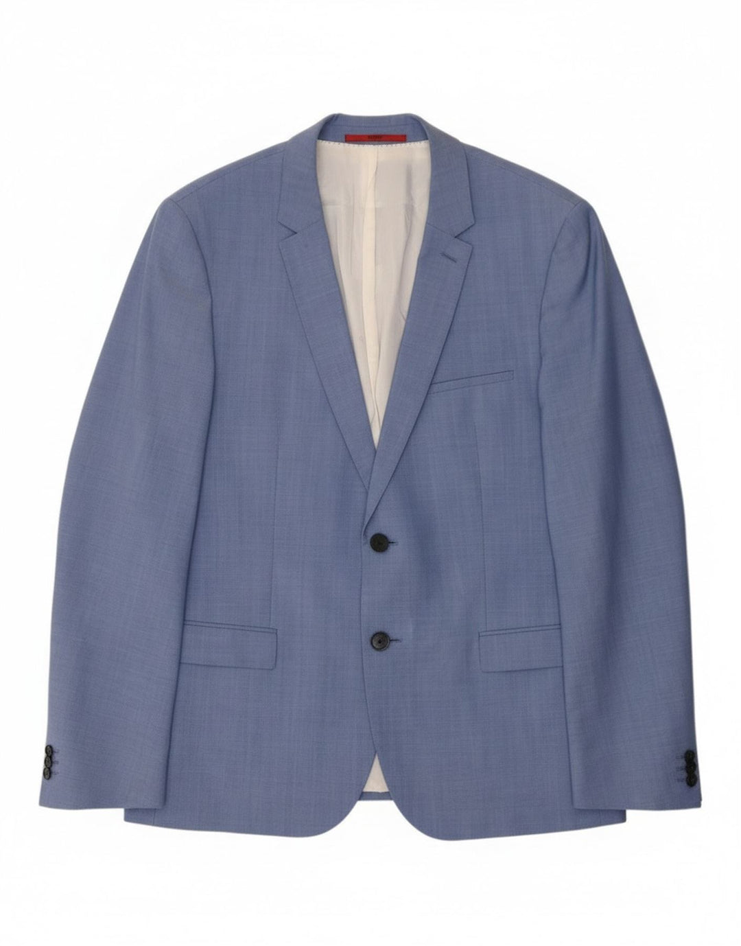 Jaqueta Blazer Masculina Hugo Boss com 2 Botões IT 54 2XL Lã Azul