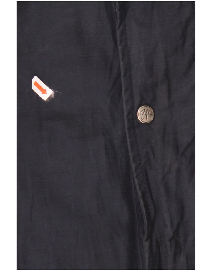 Jaqueta corta-vento masculina VINTAGE UK 44 2XL algodão azul marinho