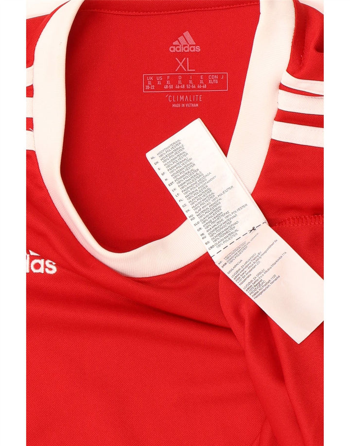 Camiseta Adidas Climalite Feminina Top UK 20/22 XL Vermelho Poliéster