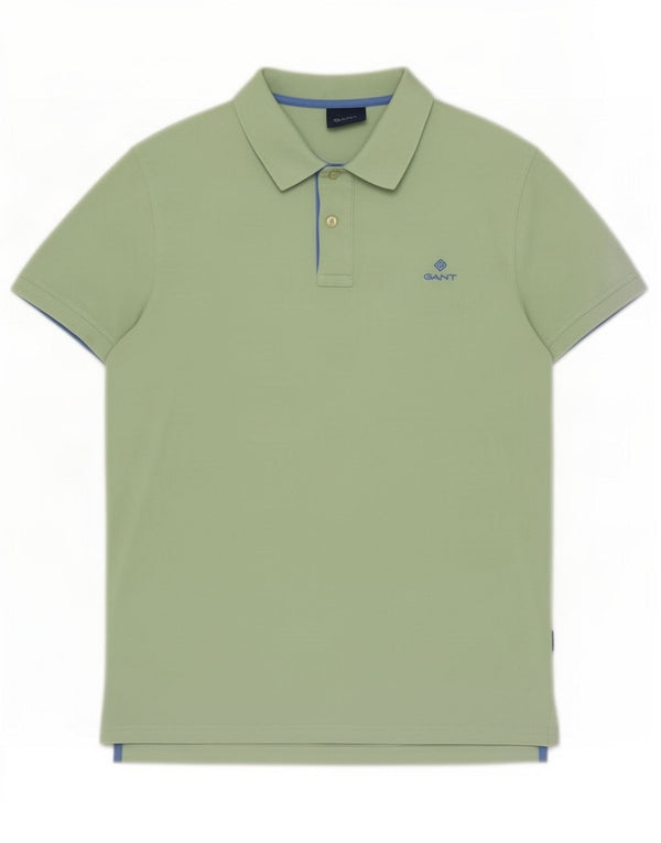 Camisa polo masculina Gant algodão verde médio
